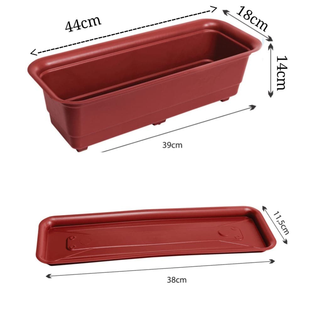 Kit Com 3 Floreiras Plásticas+ Pratos Jardineira Vaso Planta Floreira Jardim Flores Temperos