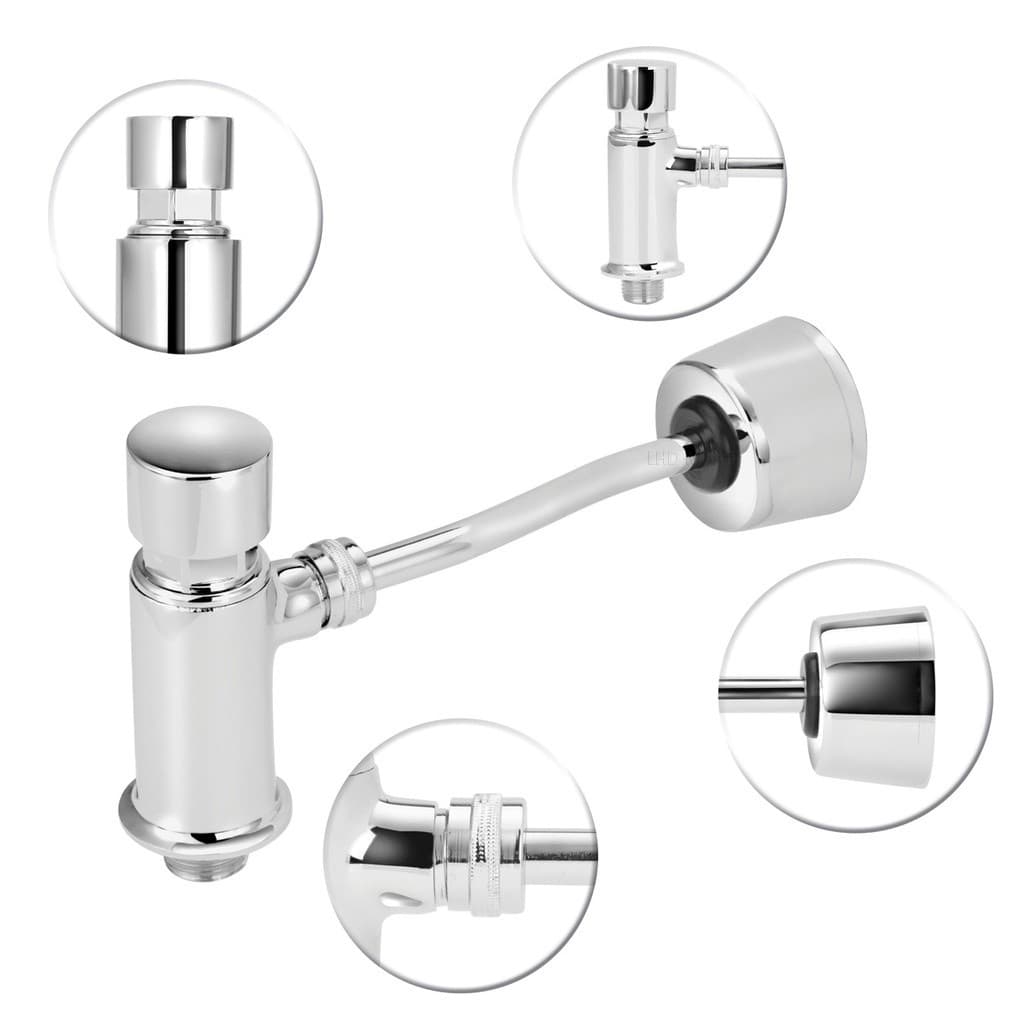 Valvula Automatica Para Mictorio Metal Cromado Descarga Sanitario Banheiro