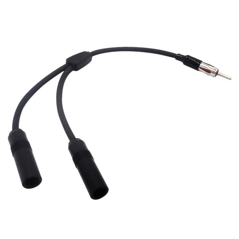 Estone 50cm Comprimento Carro Antena FM Adaptador Aéreo 2 Fêmea Para 1 Extensão Equipamento Esté