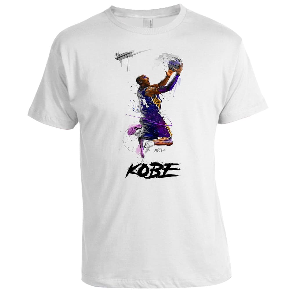 Camiseta Masculina Kobe / Camisa 100% Poliéster Cor Branca