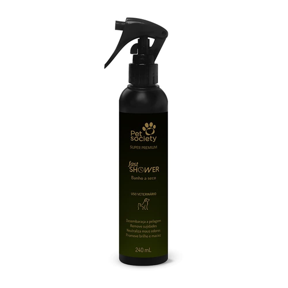 Fast Shower Banho A Seco Pet Cães e Gatos Super Premium 240ml
