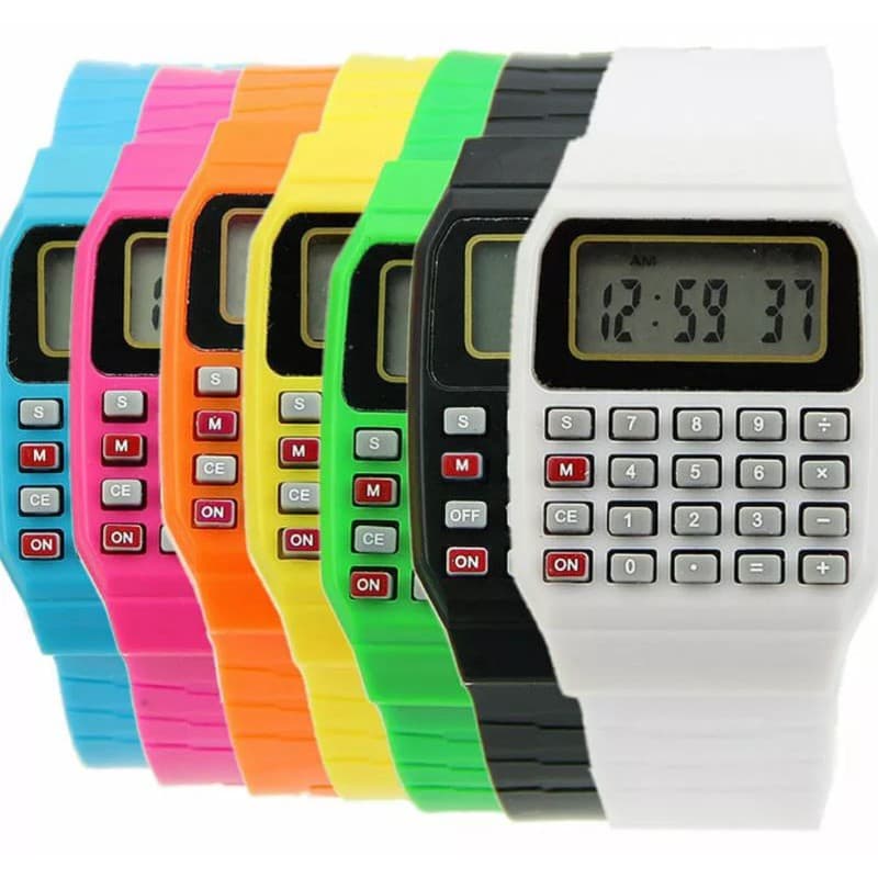 Relógio digital com calculadora  infantil,pronta entrega
