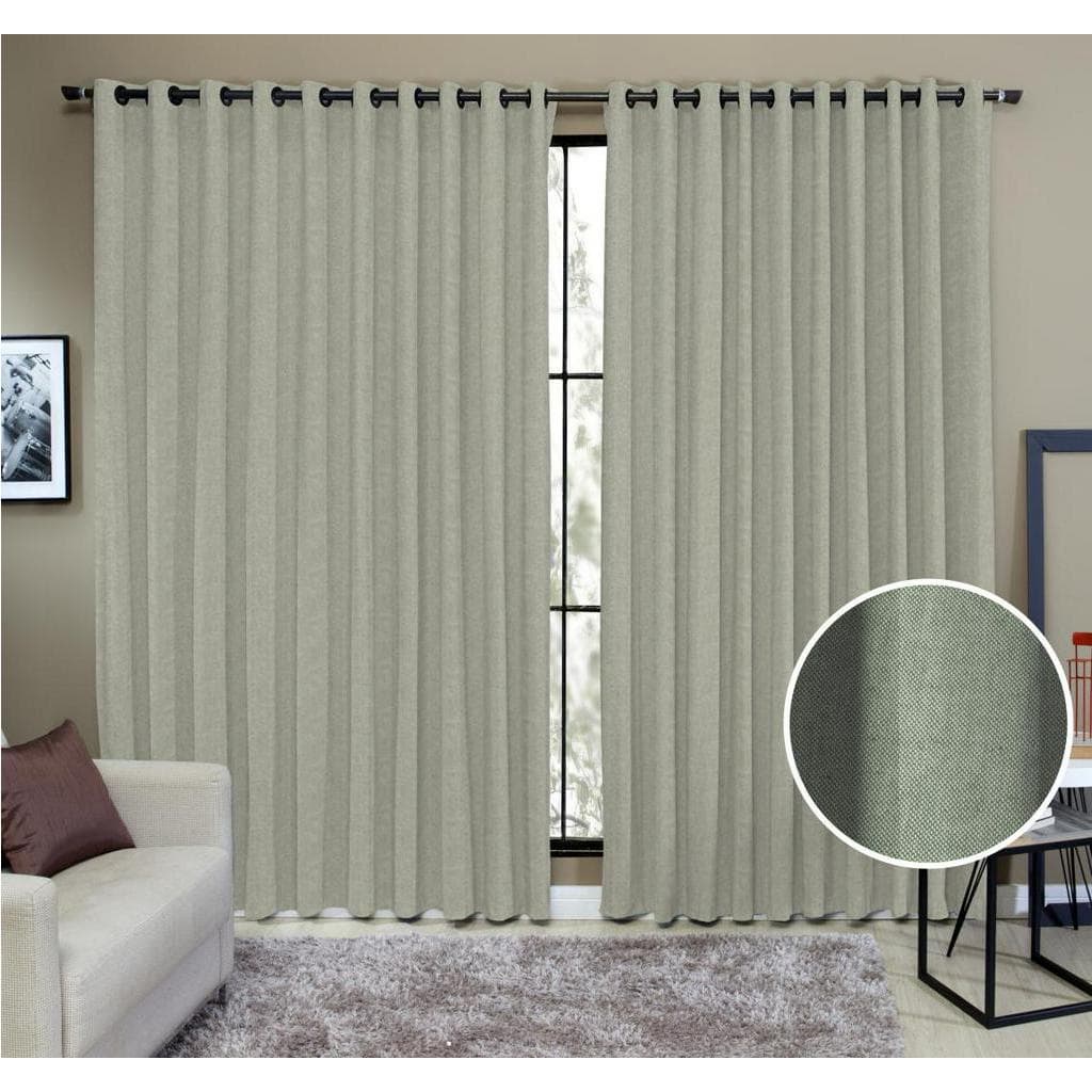 Cortina Tecido Rustico 4,00M x 2,60M Semi Blackout Verde Oliva