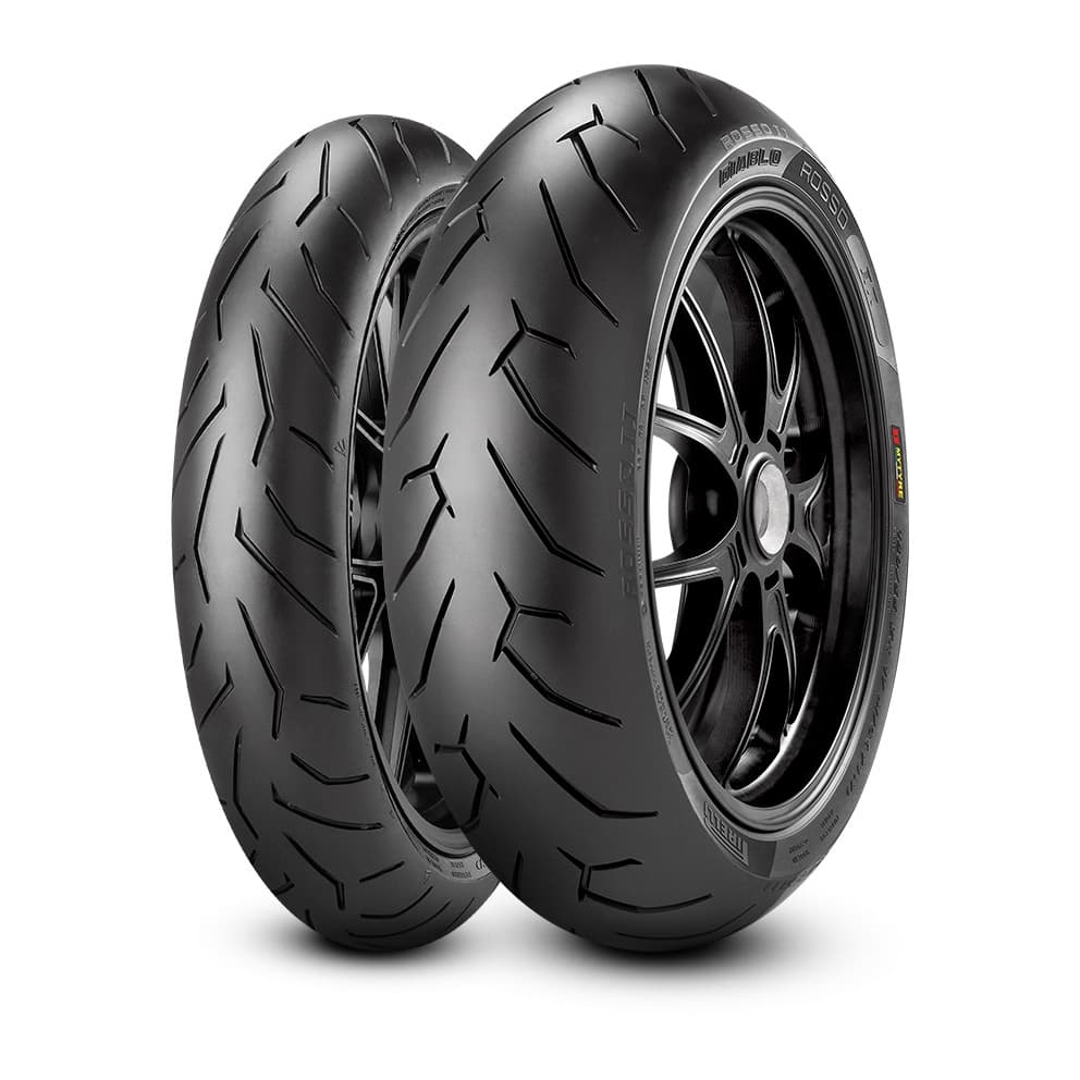 Par de Pneus Moto Pirelli Diablo Rosso 2 120/70-17 e 160/60-17 Honda CB500x