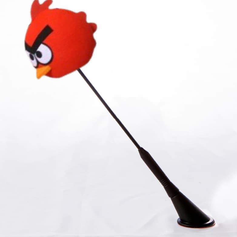 Enfeite Bolinha Antena De Carro Passarinho Vermelho