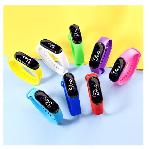 Relógiodigital led Esportivo A prova água m4 Pulseira colorida feminino masculino infantil Unissex 2021 novo