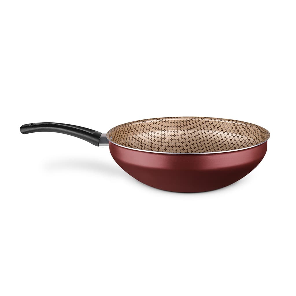 Frigideira Cereja Flora Wok Antiaderente Mta 4,3l Alumínio