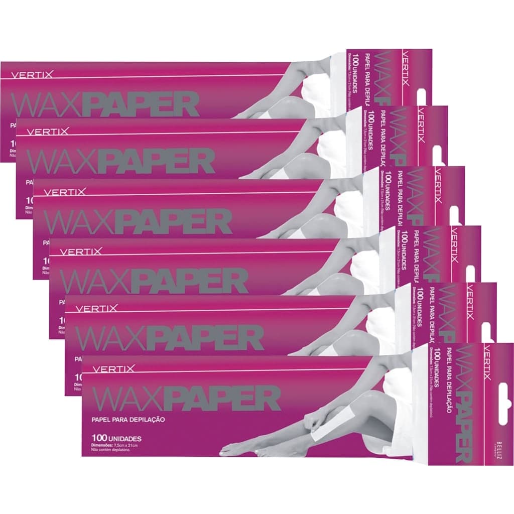 Papel Para Depilacao Vertix Waxpaper C/600 Folhas Falso Tecido