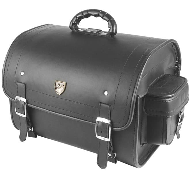 Alforge Traseiro (Sissy Bag) Custom Para Capacete 35 Litros Couro Liso