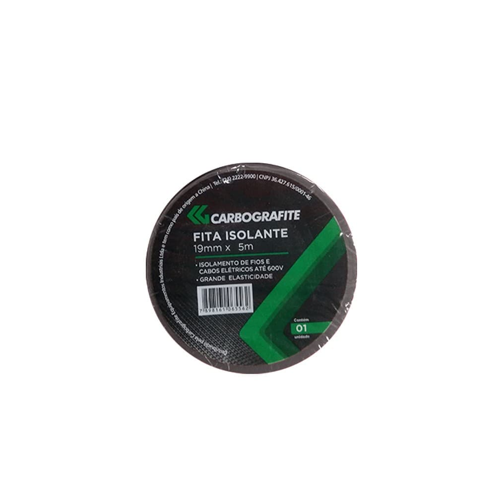 Fita Isolante Carbografite Preta 5m
