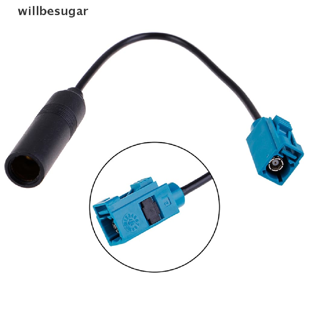 willbesugar 5,5 Polegadas 12V Adaptador De Antena Aérea Rádio Carro CD Fakra Para Fêmea Cabo Conector