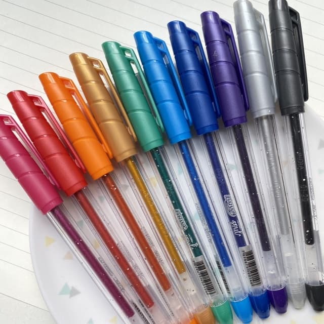 Caneta Gel BRW I Caneta Esferográfica Ponta Fina I Várias Cores