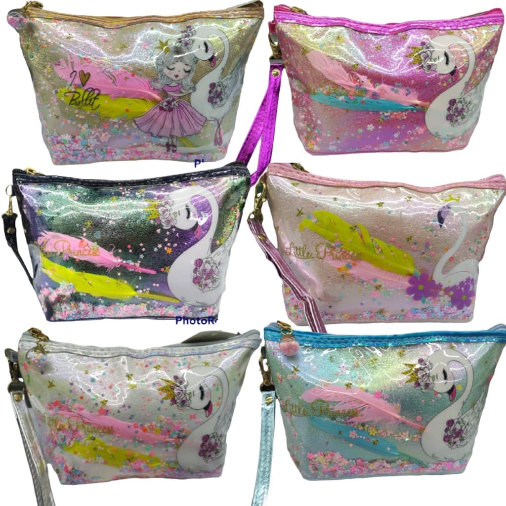 Necessaire Feminina Com Estampada com Penas HZB-26