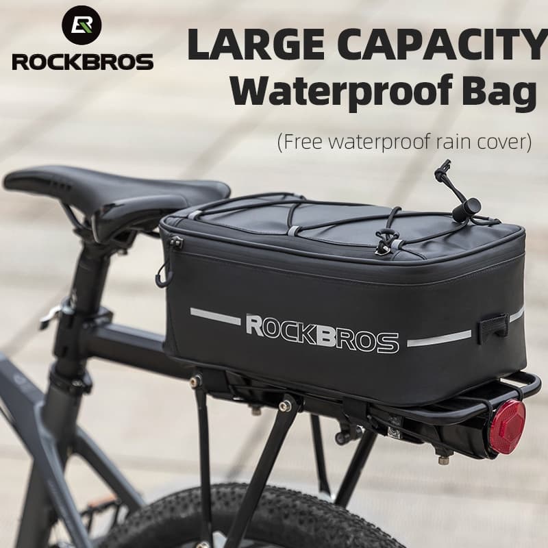 ROCKBROS 8L Bolsa De Bicicleta De Grande Capacidade À Prova D'água Viagem Sela De MTB Porta Malas Refletor Estrada