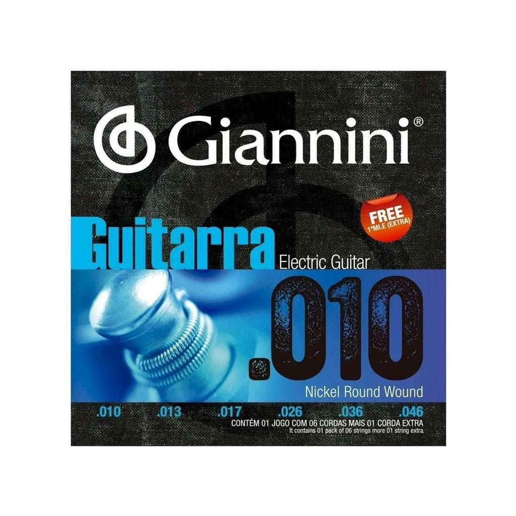 Encordoamento Giannini para Guitarra .010 Níquel GEEGST10