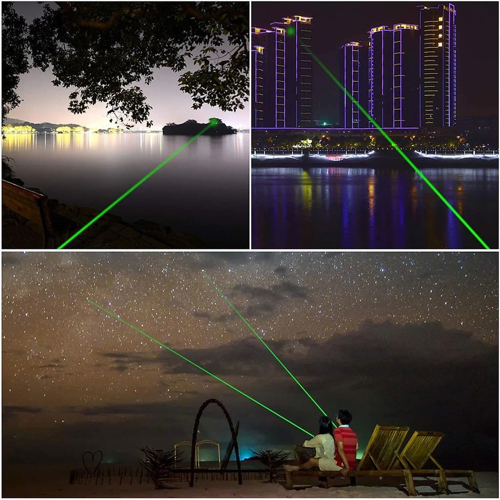 Caneta Laser Pointer Ultra Forte Verde Alcance 50km+ Potente