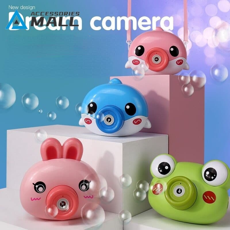Som de máquina de bolha de golfinho infantil e luz de brinquedo elétrico de música de câmera de luz tipo bolha automática