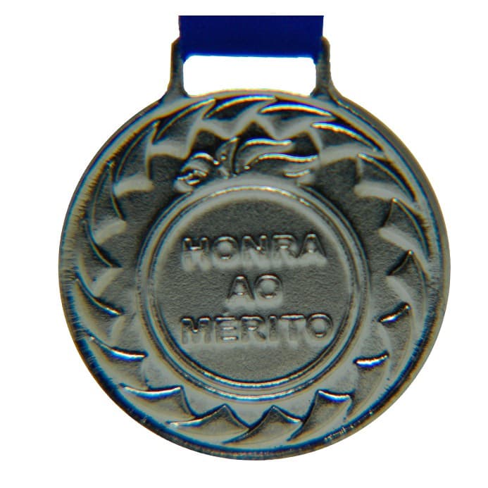 Kit Com 10 Medalhas de Prata M30 Honra ao Mérito Fita Azul