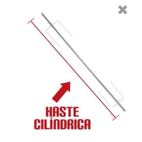 Haste cilíndrica inox 6.35mm 63 cm