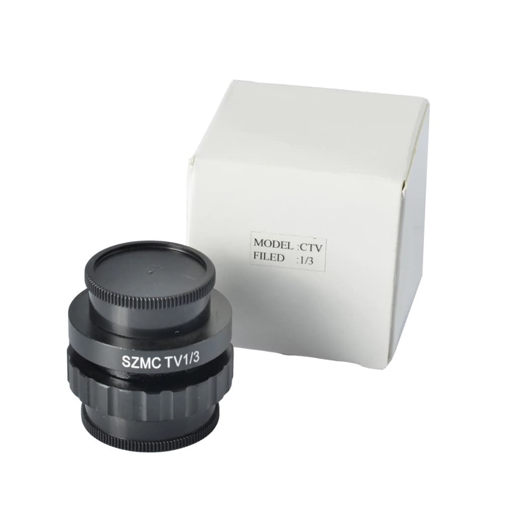 SZMC 1/3 CTV Câmera CCD Microscópio Estéreo Adaptador De Montagem lente