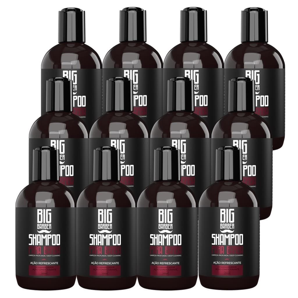 Shampoo Para Barba Big Barber 250ml Caixa Com 12 Unidades