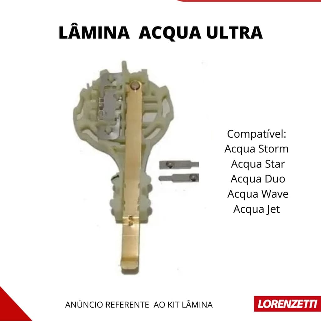 Lamina De Contato Da Resistencia Para Chuveiro Acqua Ultra Storm Duo Star A-14