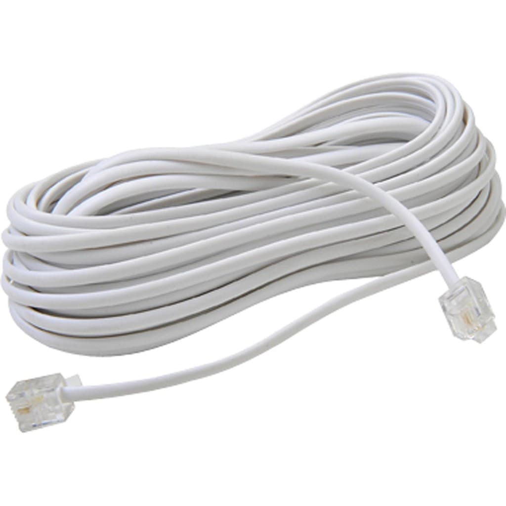 Fio Para Telefone Cabo Telefônico Rj11 Cor Branco 10/20/30M Pronta Entrega