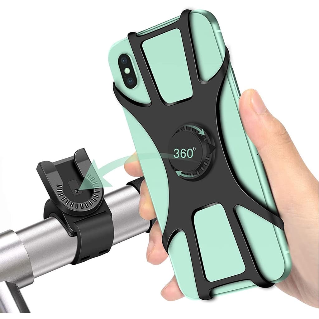 Suporte Para Telefone De Bicicleta , 360 ° De Giratório Universal Motocicleta De Silicone Compatível Com iPhone 12 Pro M