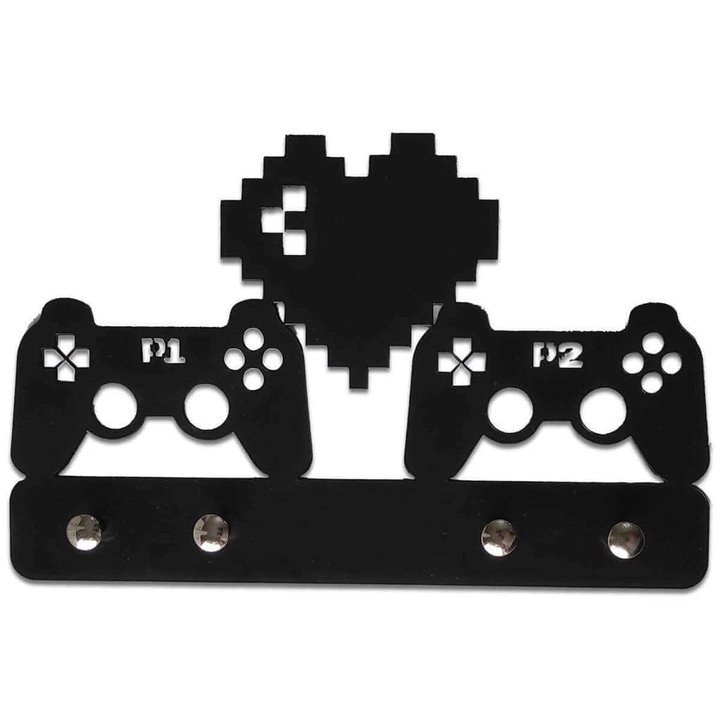 Porta Chaves Controle Player 1 e 2  Decoração Gamer