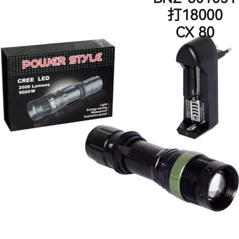 Lanterna Tática Q5 Recarregável Led Cree BNZ-601051