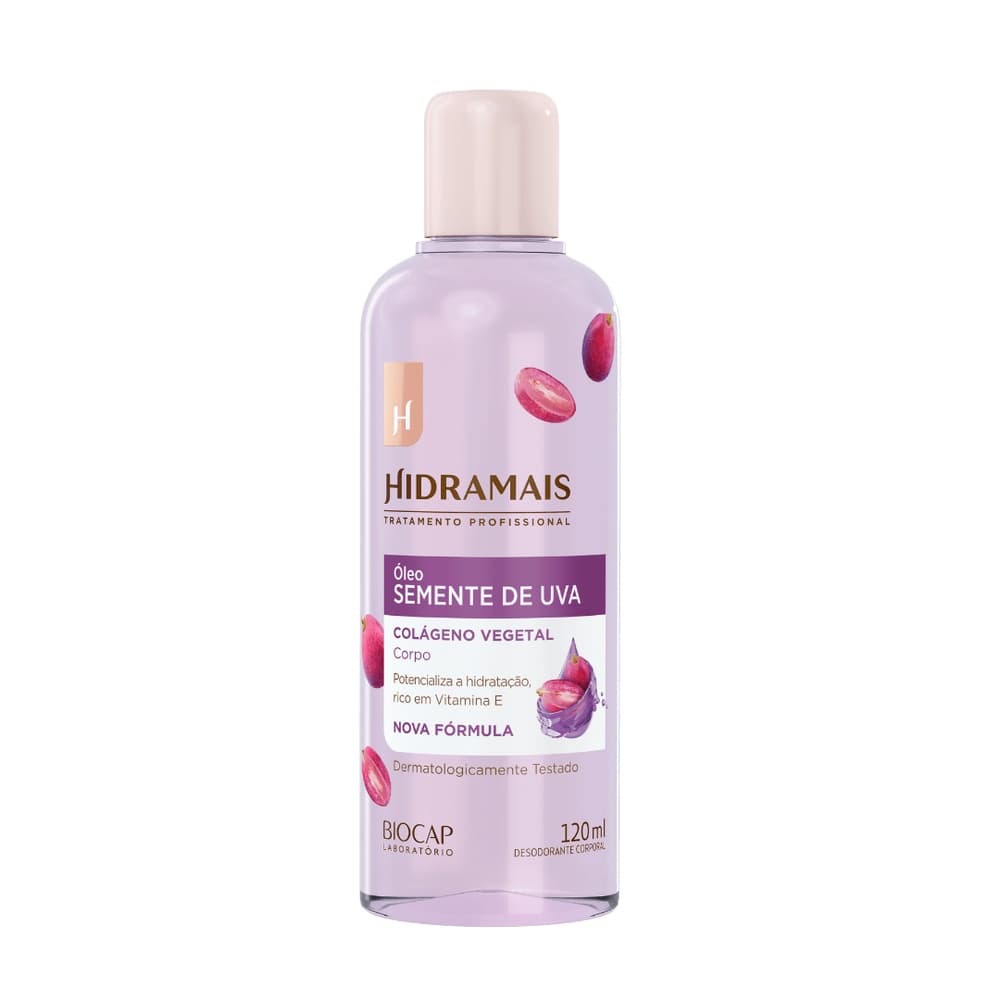 Óleo Hidratação Corporal - Semente de Uva e Colágeno 120ml - Hidramais
