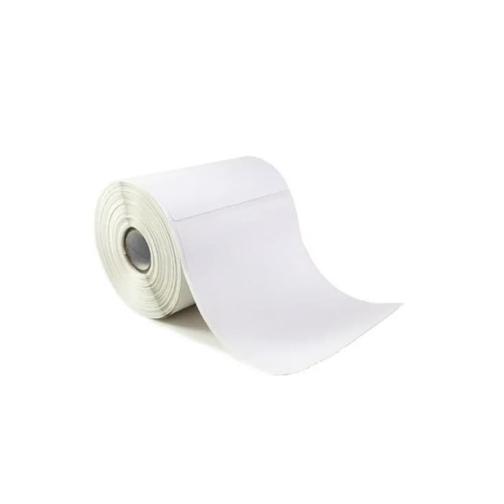 10 Rolos Etiqueta Couche 100x80 (mm) 10x8 Cm Branca