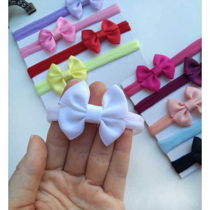 Faixa para RN unidade - faixinha para bebê recém nascida - mini lacinhos para bebê - tiara para bebê
