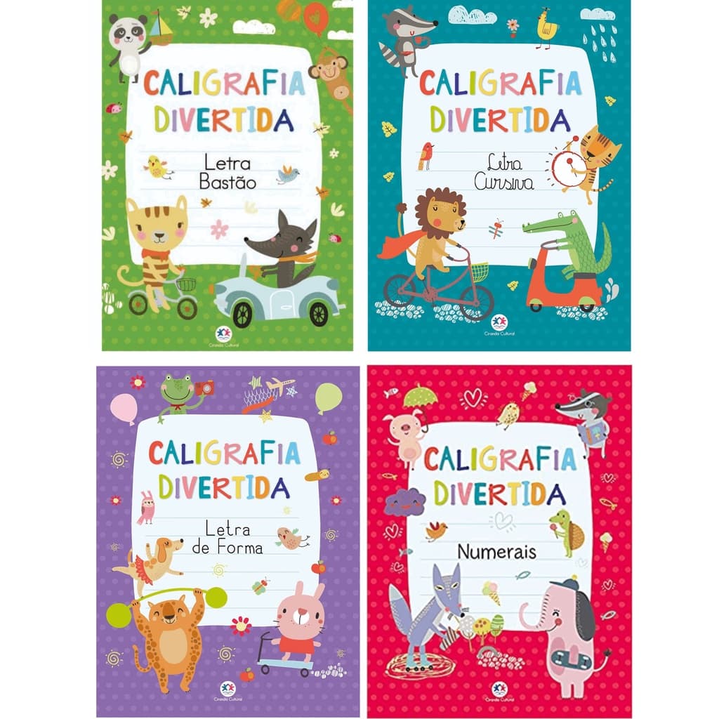 4/1 Caderno de Exercícios CALIGRAFIA DIVERTIDA Ciranda Cultural vários temas s escolher