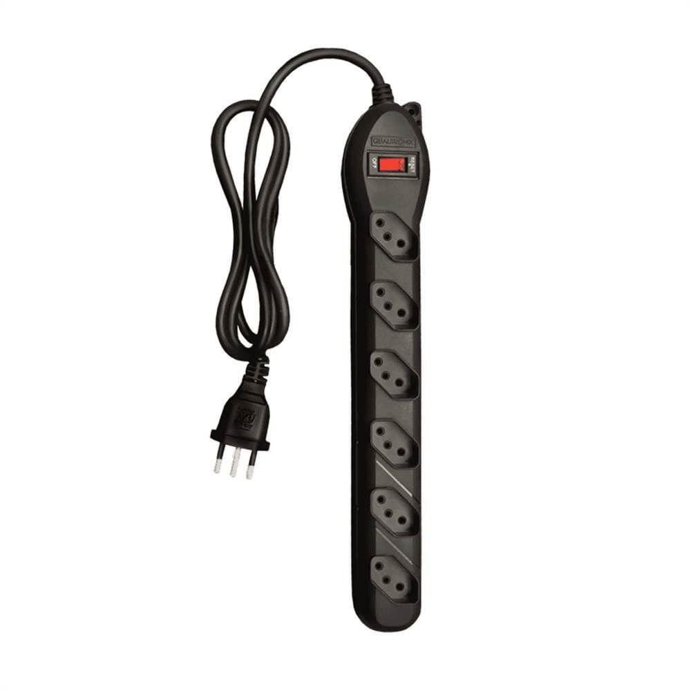 Filtro De Linha Qualitronix 6 Tomadas Bivolt Preto - Qfl6