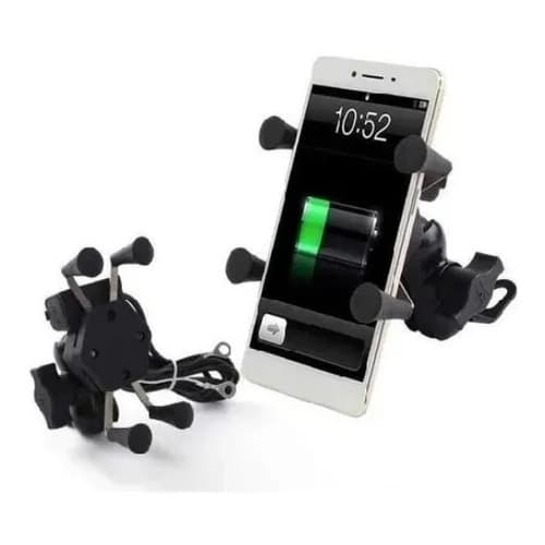 Suporte De Celular Usb Com Carregador Para Gps Moto 12v