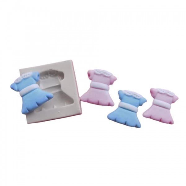 Molde De Silicone Vestido Boneca Molde Para Confeitaria Molde Para Biscuit 315