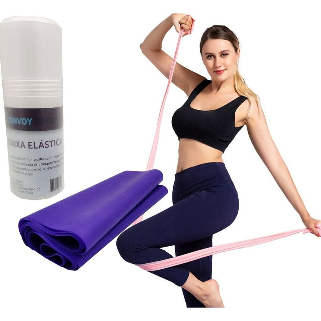 Faixa Elástica Pilates Yoga Multifuncional Thera Band Fisioterapia Academia Exercício 1,2 metro