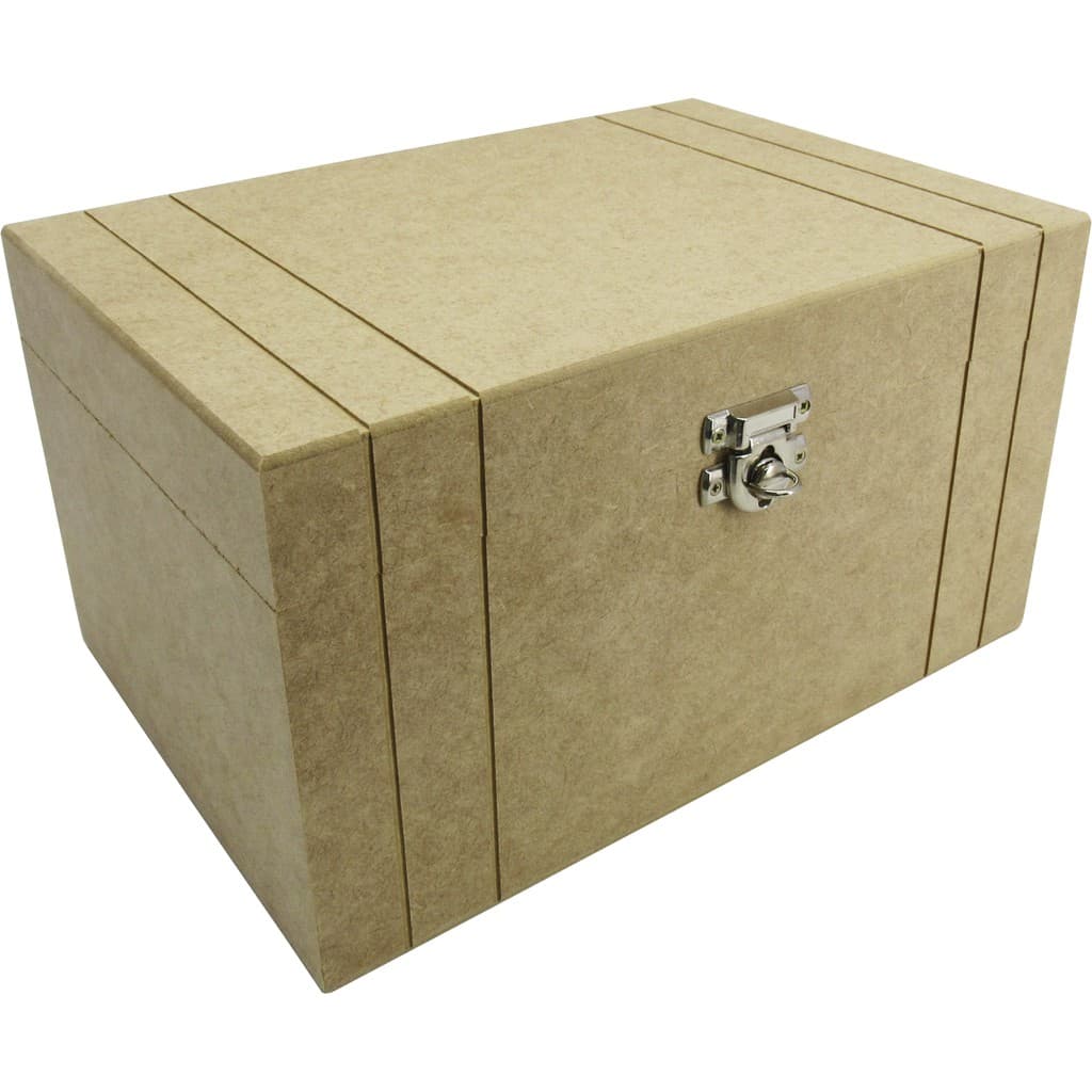 Frasqueira Baú Organizador Grande 36x25x20 cm com Fecho e Dobradiça MDF