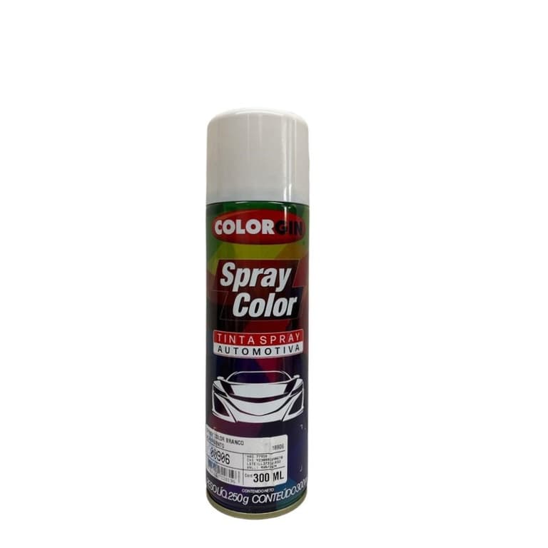 Tinta Spray Branco Brilhante Colorgin Automotivo 300ml