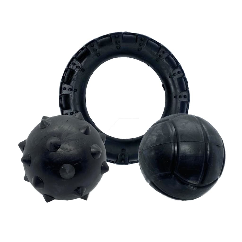 Kit Brinquedos PET Grande Porte Pneu Bola Lisa Cravo Maciço