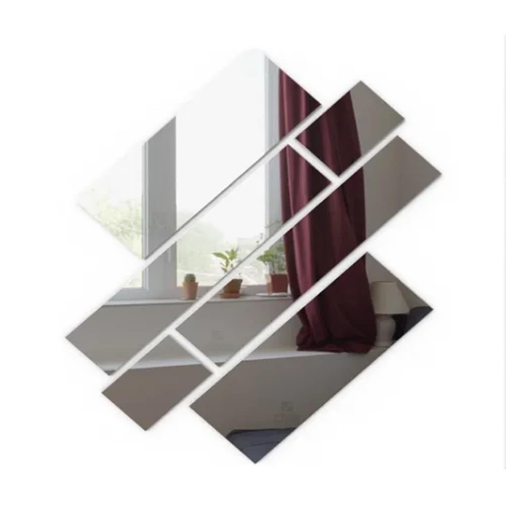 Kit Espelhos Grandes Decorativos Com Fita Dupla Face Oferta