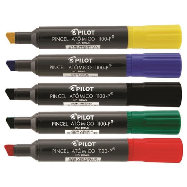 Pincel Atômico Permanente 1100-P Recarregável Tinta 01 Un, Pincel kit c/ 03un Pilot