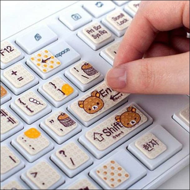 Adesivos Decorativos para Teclas do Teclado do Computador PC Notebook