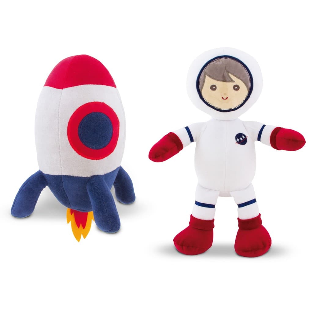 Kit Decoração Espacial Astronauta + Foguete de Pelúcia Brinquedo para Quarto Infantil