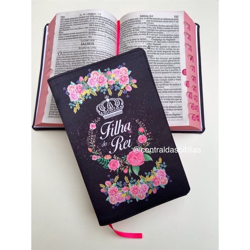 Biblia Filha do Rei ARC | Letras Grandes Com Harpa E Corinhos Indice