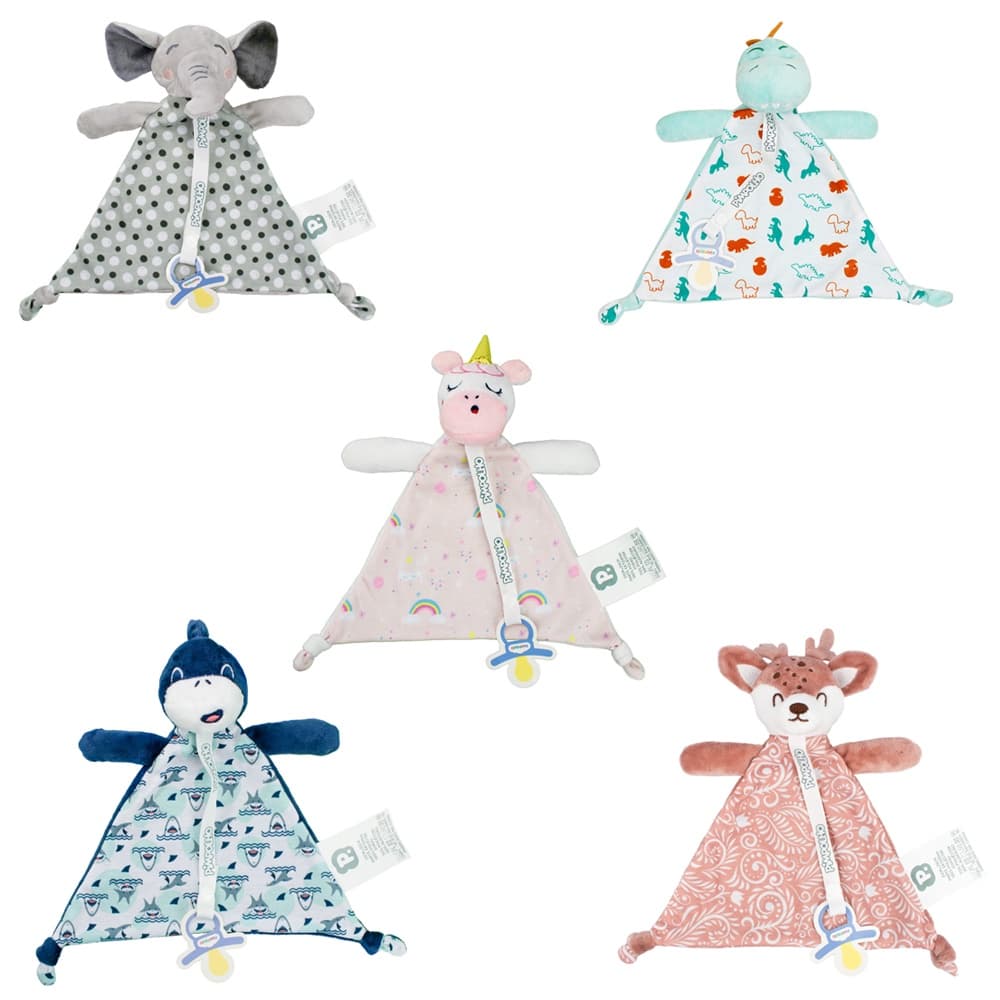Naninha Infantil Com Prendedor de Chupeta e Bichinho +2m Várias Estampas - Pimpolho