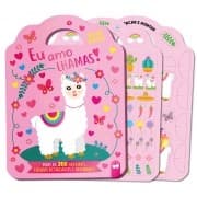 Livro Eu amo bicho Lhamas- Bicho mania-mais de 200 adesivos, figuras destacáveis e atividades