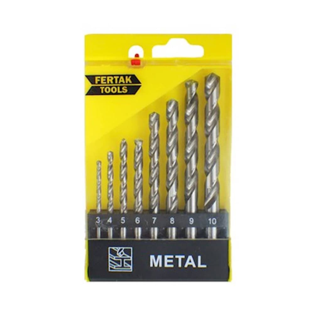Estojo De Brocas Para Metal Completo Com 8 Peças De 3 a 10mm