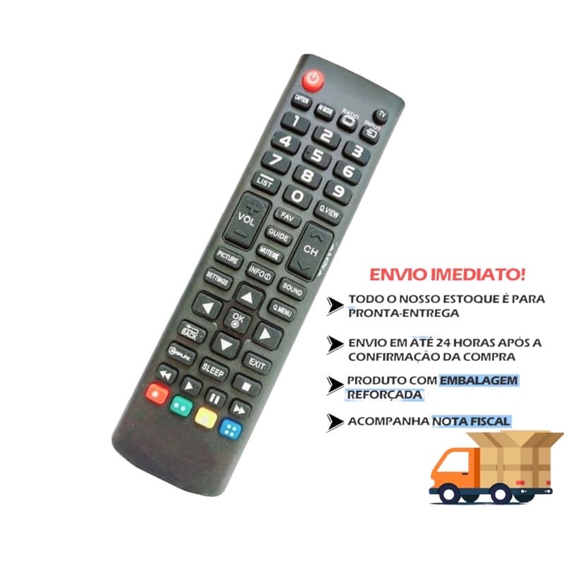 Controle Remoto compatível com Tv LG Lcd, Led Akb73715613, Akb73715625 Atacado